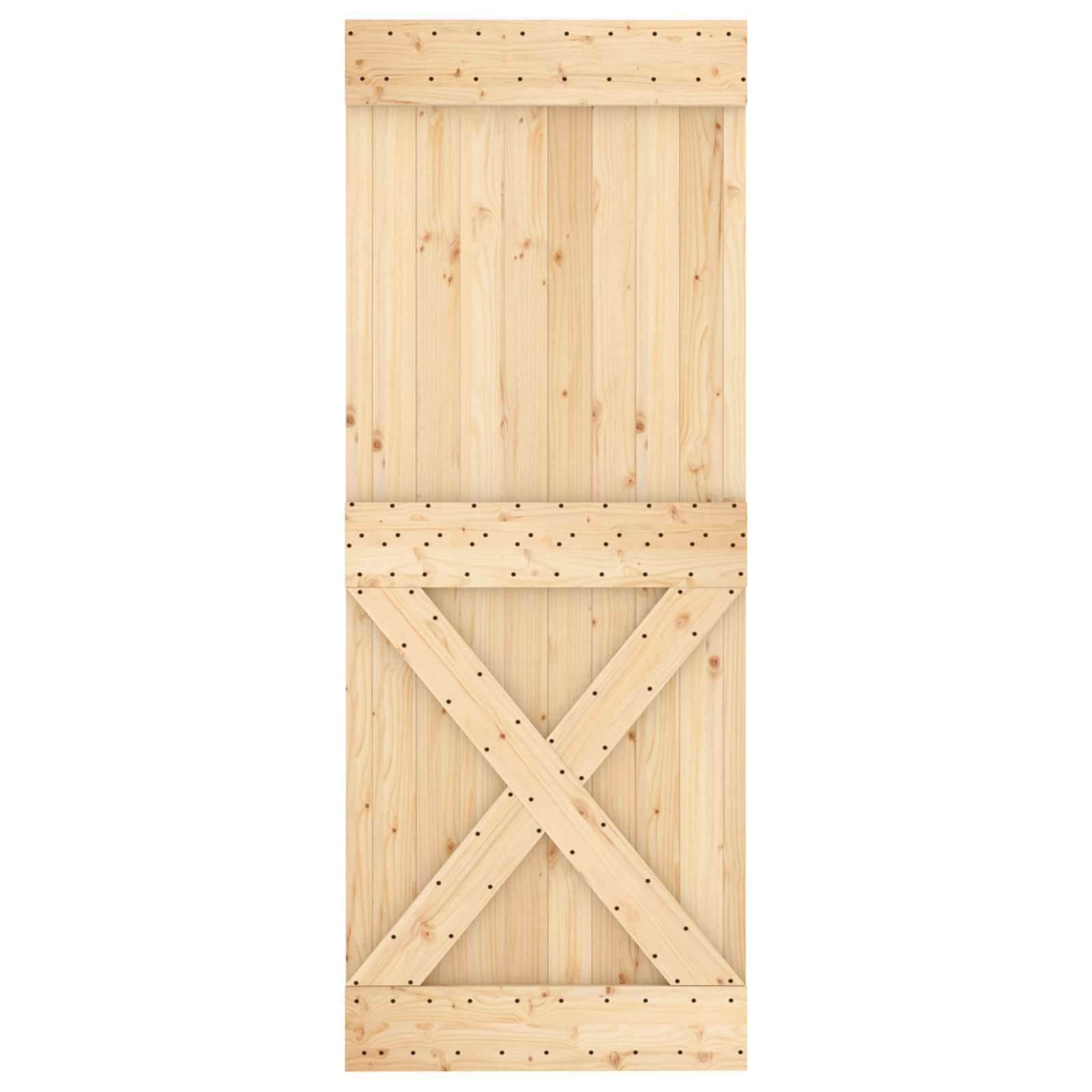 vidaXL Drzwi NARVIK Naturalny 80 x 210 cm Lite Drewno Sosnowe