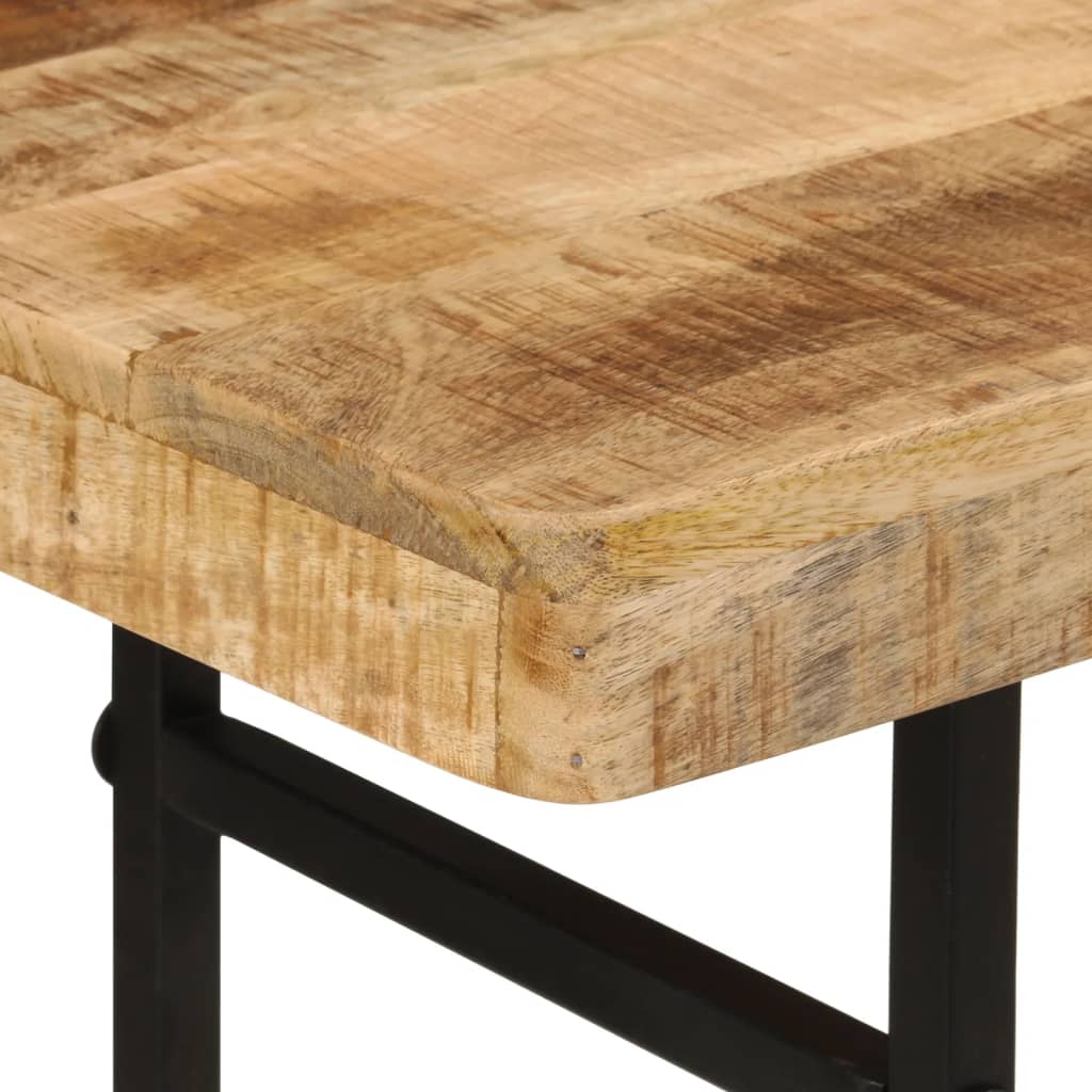 vidaXL Stolik konsolowy, 112x36x76 cm, lite drewno mango i żelazo