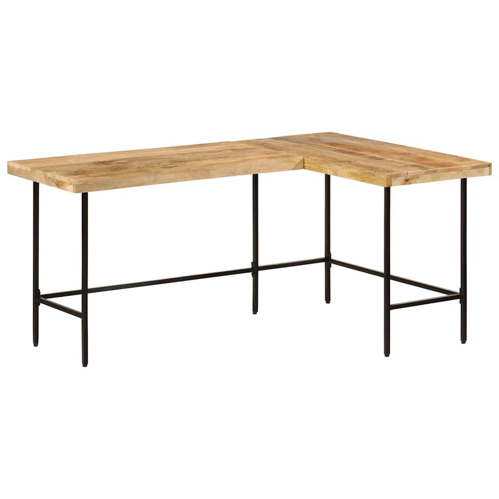 vidaXL Biurko, 165x110x77 cm, lite drewno mango i żelazo