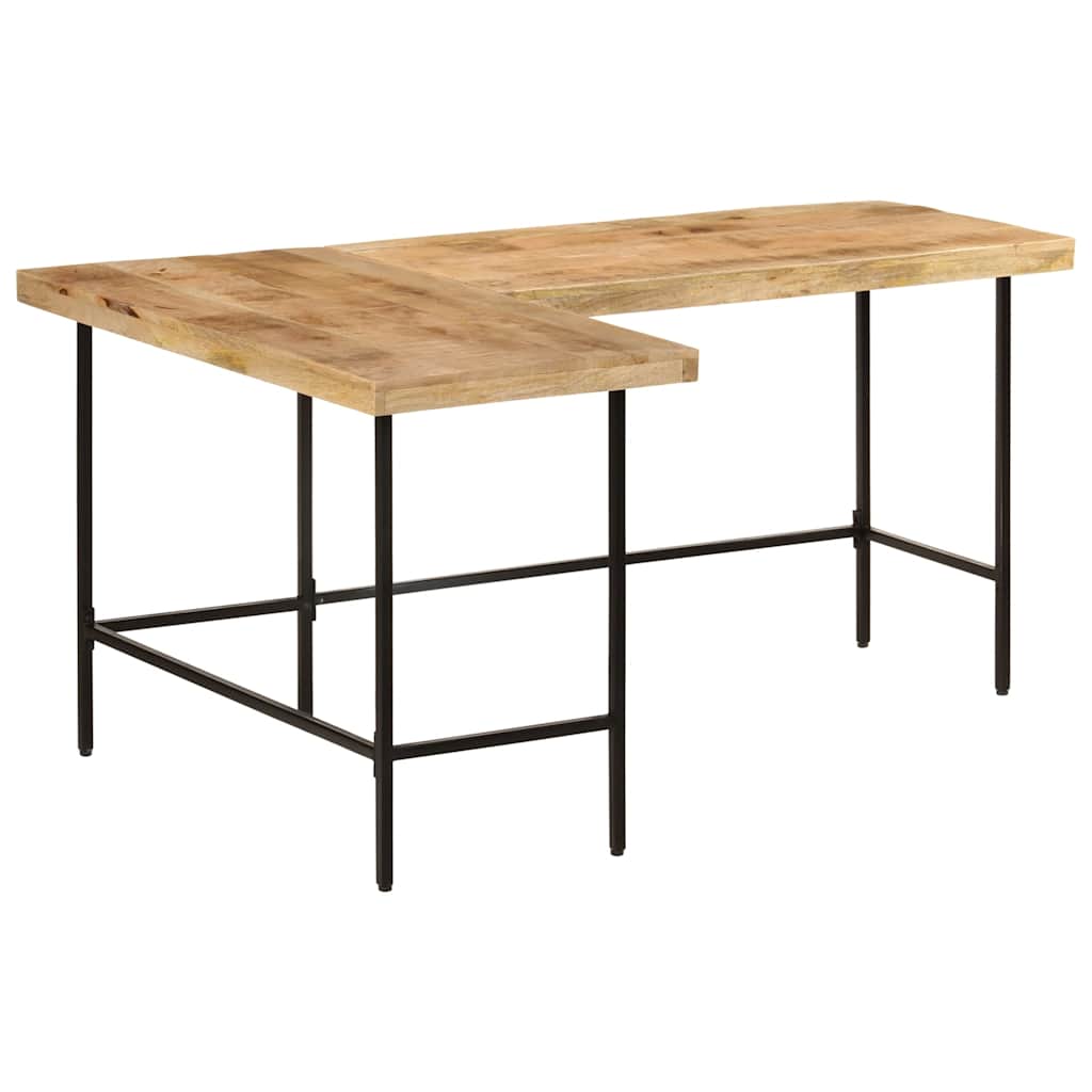 vidaXL Biurko, 165x110x77 cm, lite drewno mango i żelazo