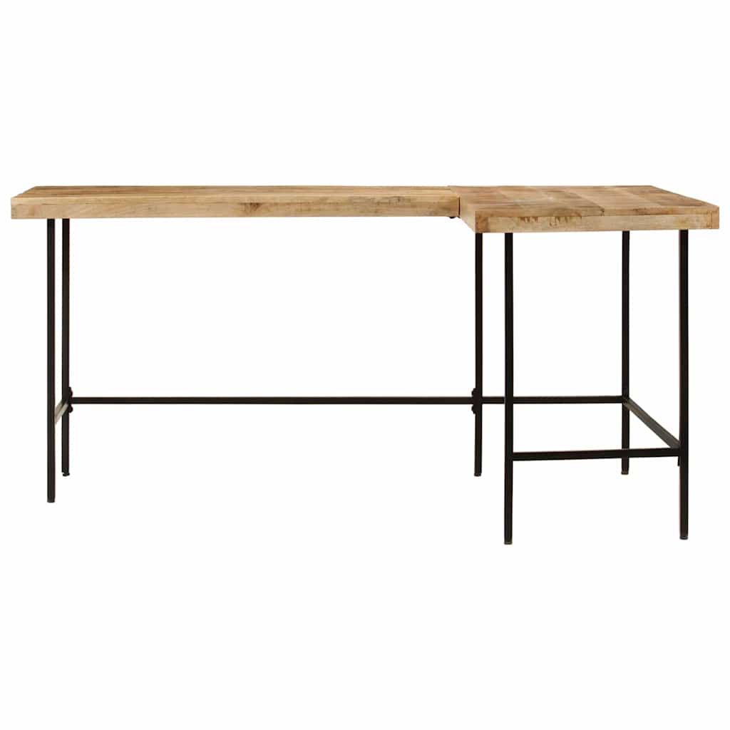 vidaXL Biurko, 165x110x77 cm, lite drewno mango i żelazo