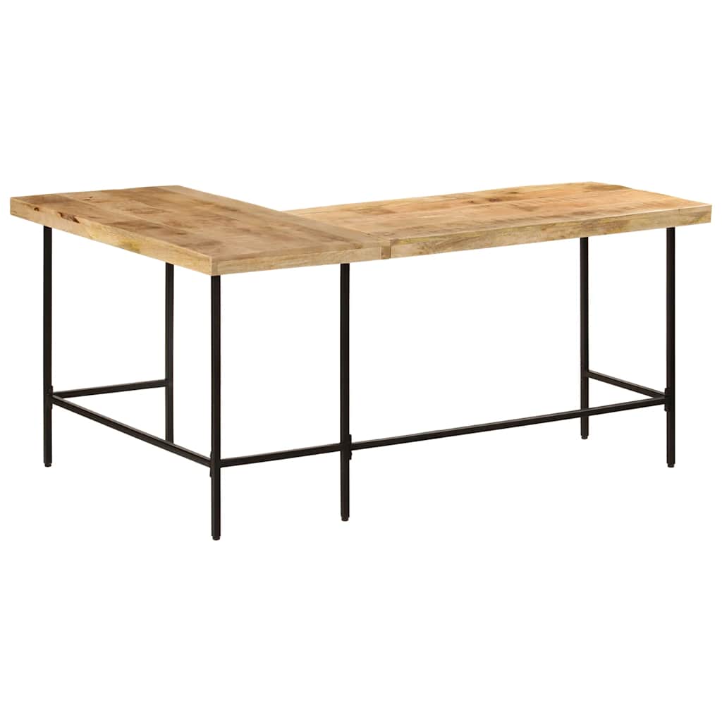 vidaXL Biurko, 165x110x77 cm, lite drewno mango i żelazo