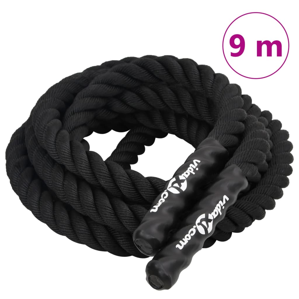 vidaXL Lina bojowa czarna 9 m 6,8 kg poliester
