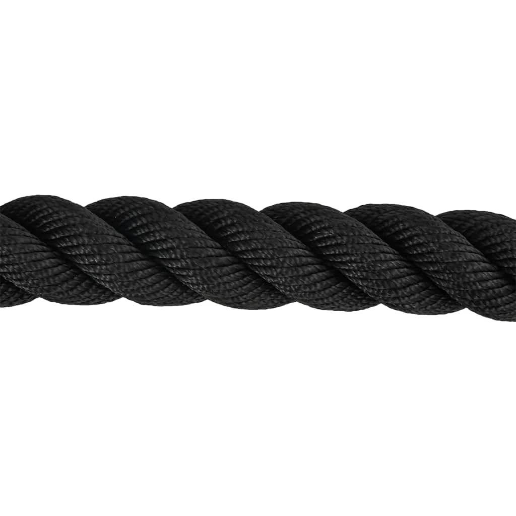vidaXL Lina bojowa czarna 15 m 11 kg poliester