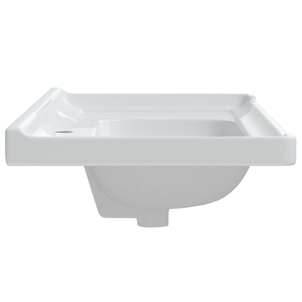 vidaXL Umywalka, biała, 91,5x48x23 cm, prostokątna, ceramiczna