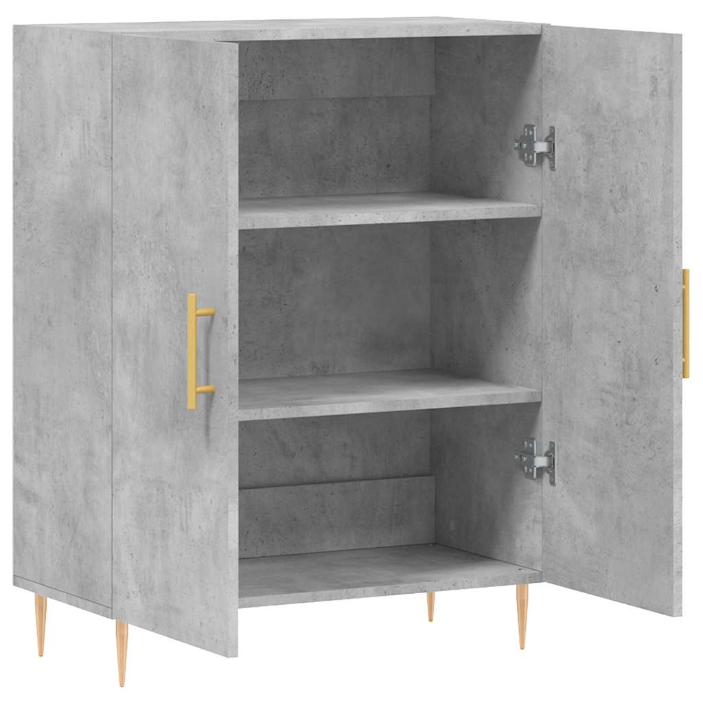vidaXL Szafka, szarość betonu, 69,5x34x90 cm, materiał drewnopochodny