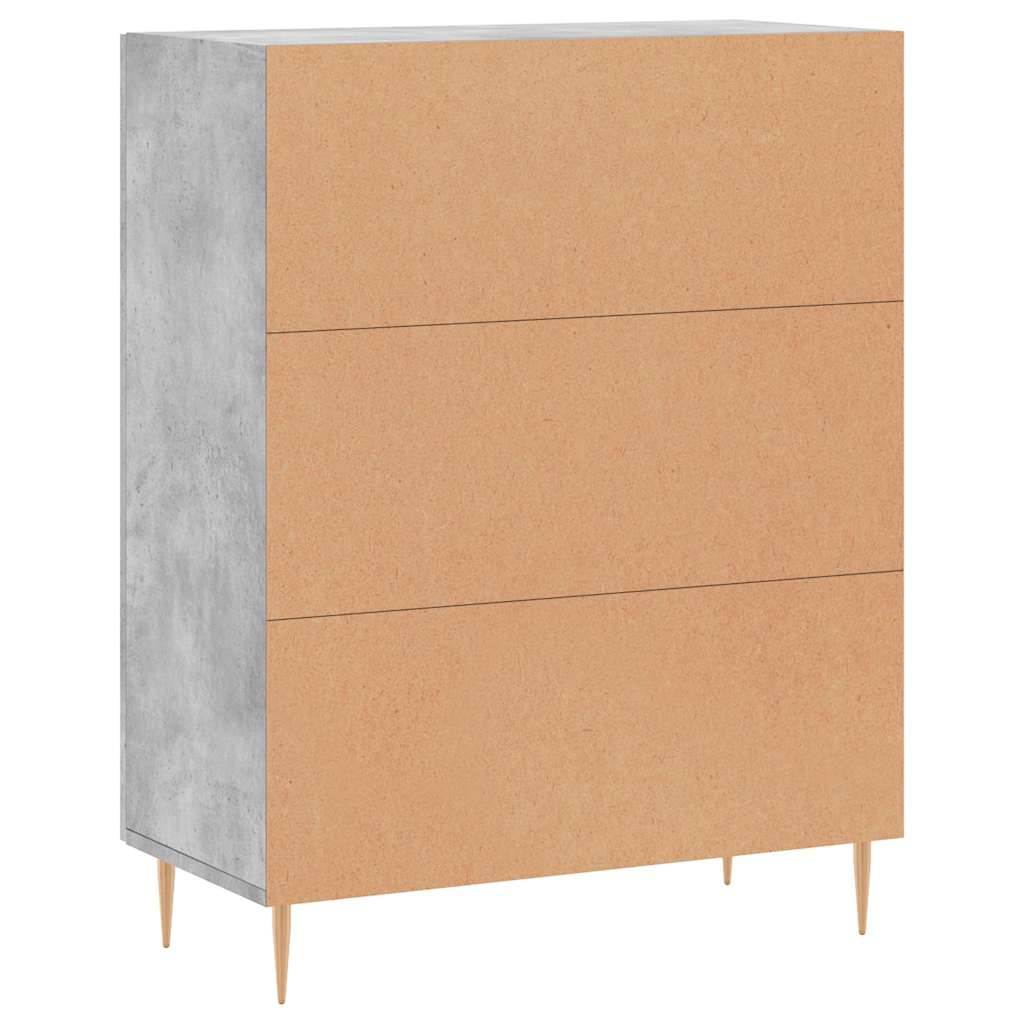 vidaXL Szafka, szarość betonu, 69,5x34x90 cm, materiał drewnopochodny