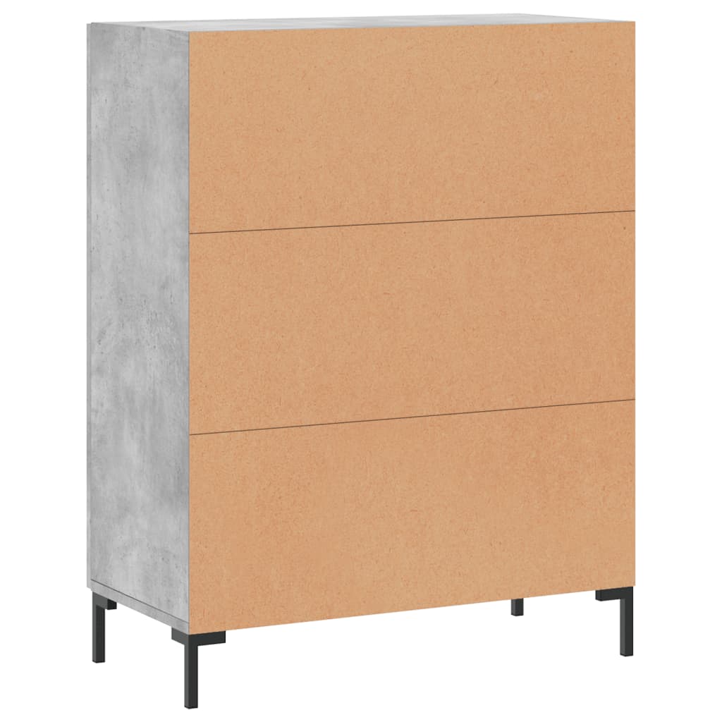vidaXL Szafka, szarość betonu, 69,5x34x90 cm, materiał drewnopochodny