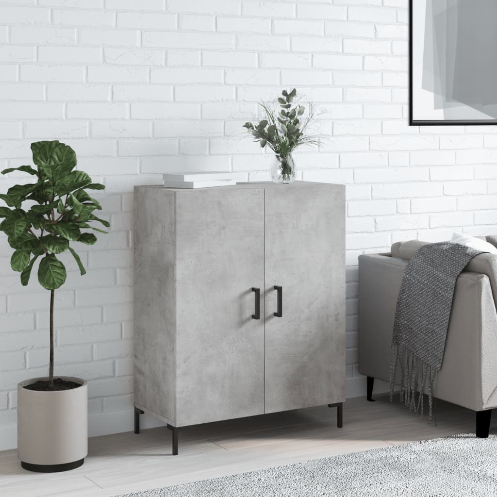 vidaXL Szafka, szarość betonu, 69,5x34x90 cm, materiał drewnopochodny