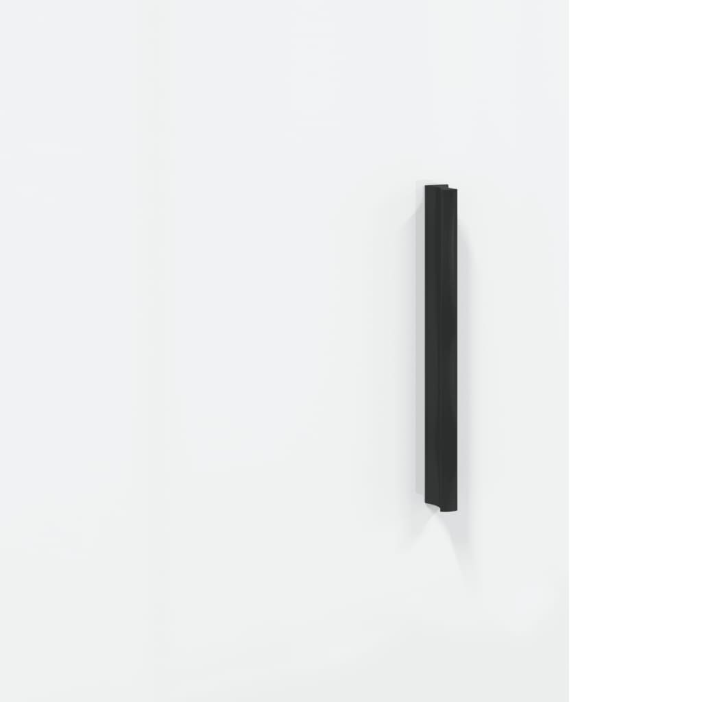 vidaXL Szafka, biała, połysk, 69,5x34x90 cm, materiał drewnopochodny