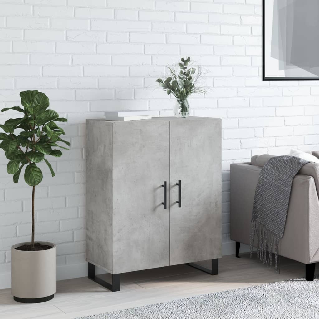 vidaXL Szafka, szarość betonu, 69,5x34x90 cm, materiał drewnopochodny