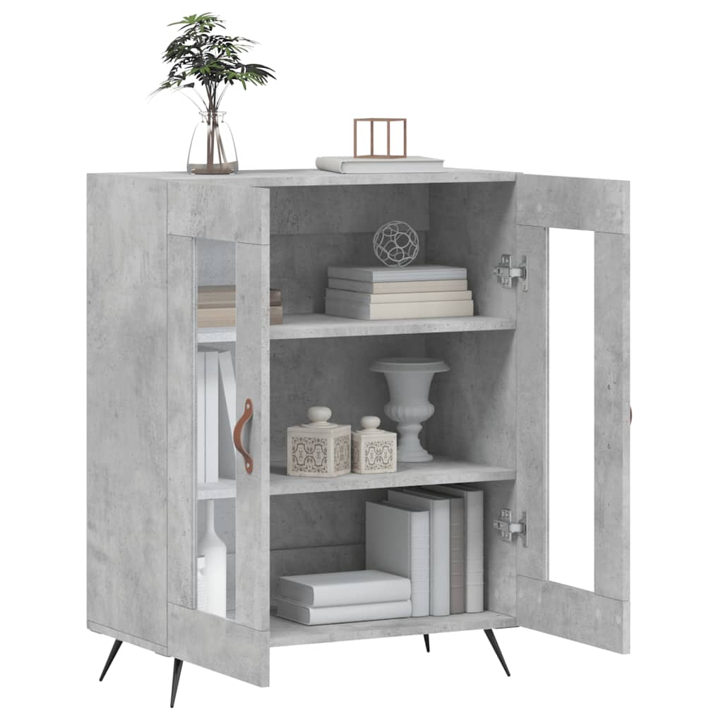 vidaXL Szafka, szarość betonu, 69,5x34x90 cm, materiał drewnopochodny
