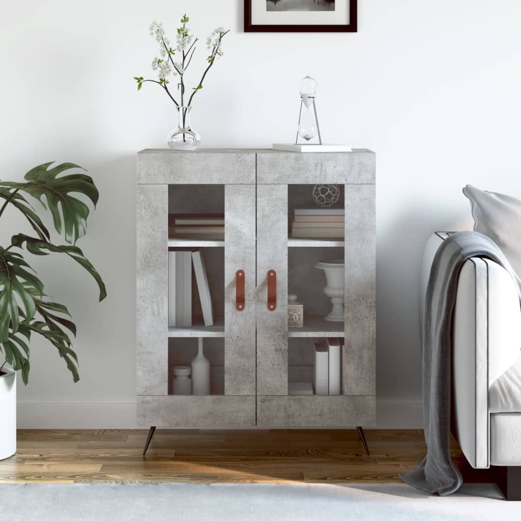vidaXL Szafka, szarość betonu, 69,5x34x90 cm, materiał drewnopochodny