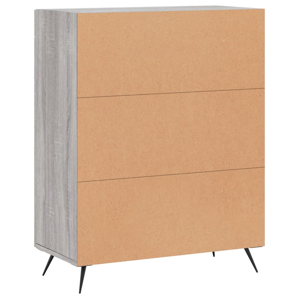vidaXL Szafka, szary dąb sonoma, 69,5x34x90cm, materiał drewnopochodny