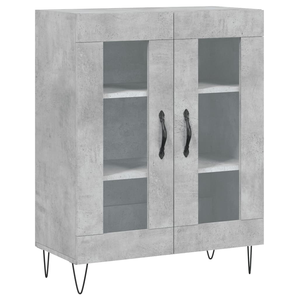 vidaXL Szafka, szarość betonu, 69,5x34x90 cm, materiał drewnopochodny