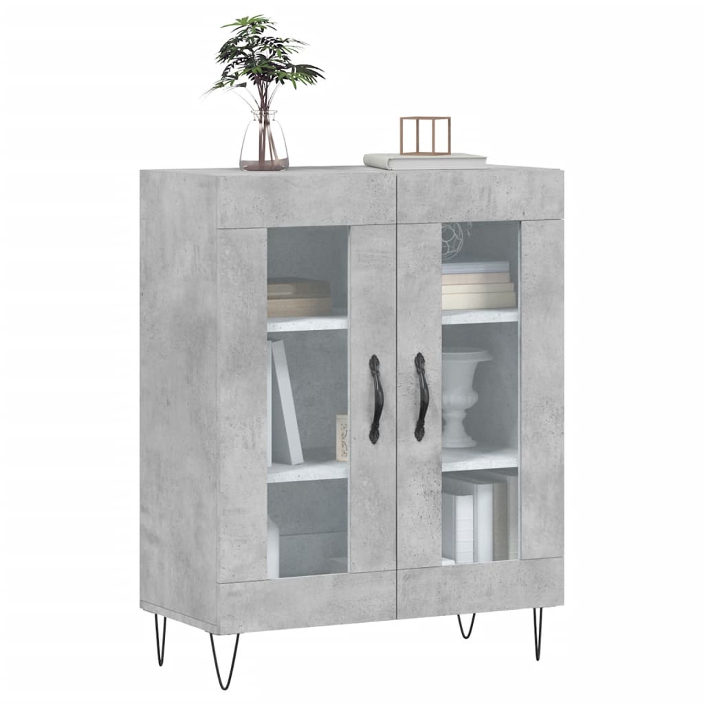 vidaXL Szafka, szarość betonu, 69,5x34x90 cm, materiał drewnopochodny