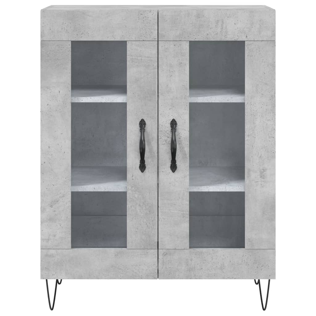 vidaXL Szafka, szarość betonu, 69,5x34x90 cm, materiał drewnopochodny