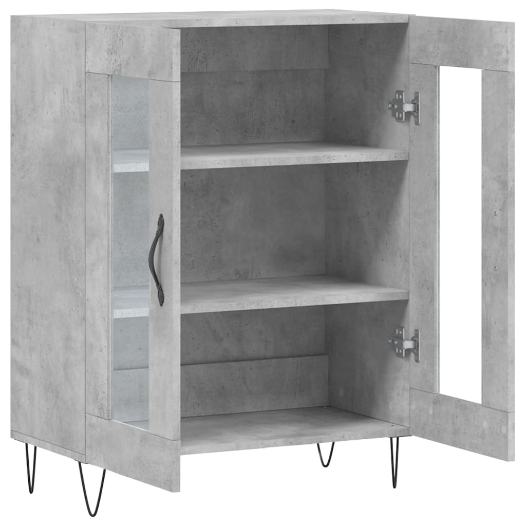vidaXL Szafka, szarość betonu, 69,5x34x90 cm, materiał drewnopochodny