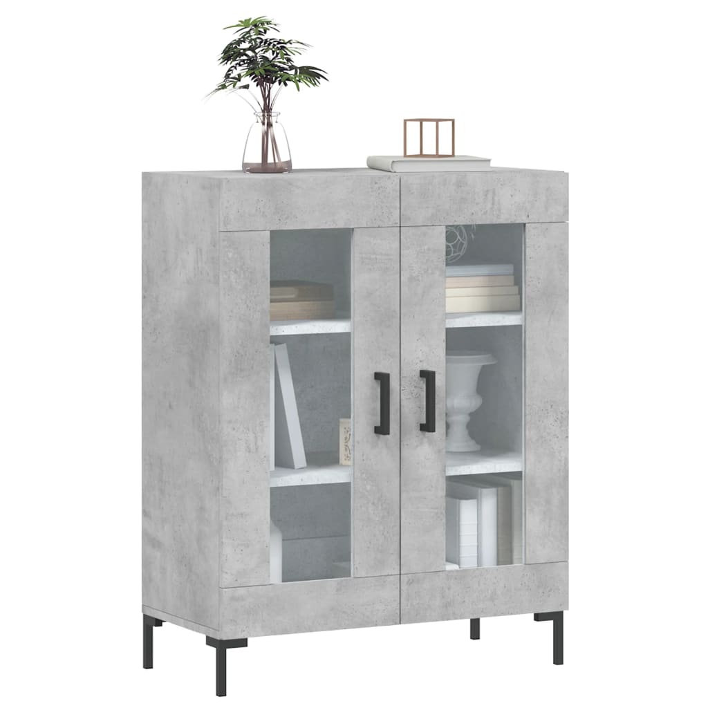 vidaXL Szafka, szarość betonu, 69,5x34x90 cm, materiał drewnopochodny