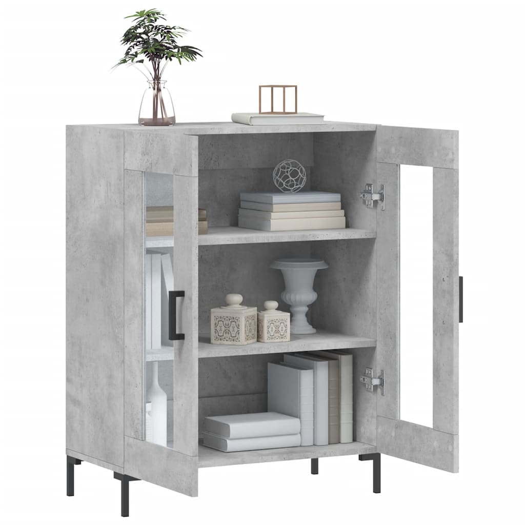 vidaXL Szafka, szarość betonu, 69,5x34x90 cm, materiał drewnopochodny