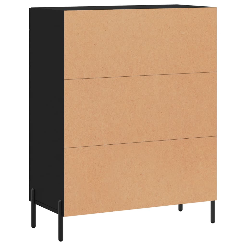 vidaXL Szafka, czarna, 69,5x34x90 cm, materiał drewnopochodny