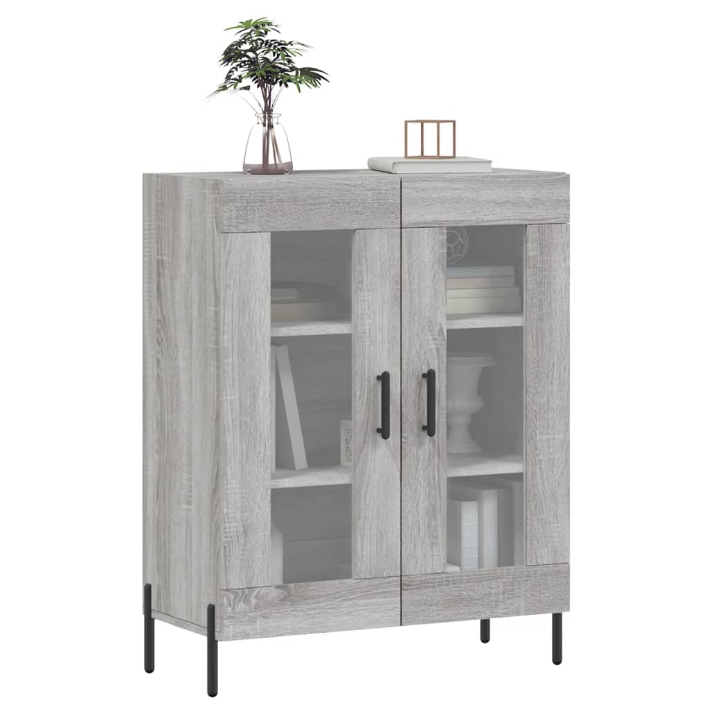 vidaXL Szafka, szary dąb sonoma, 69,5x34x90cm, materiał drewnopochodny