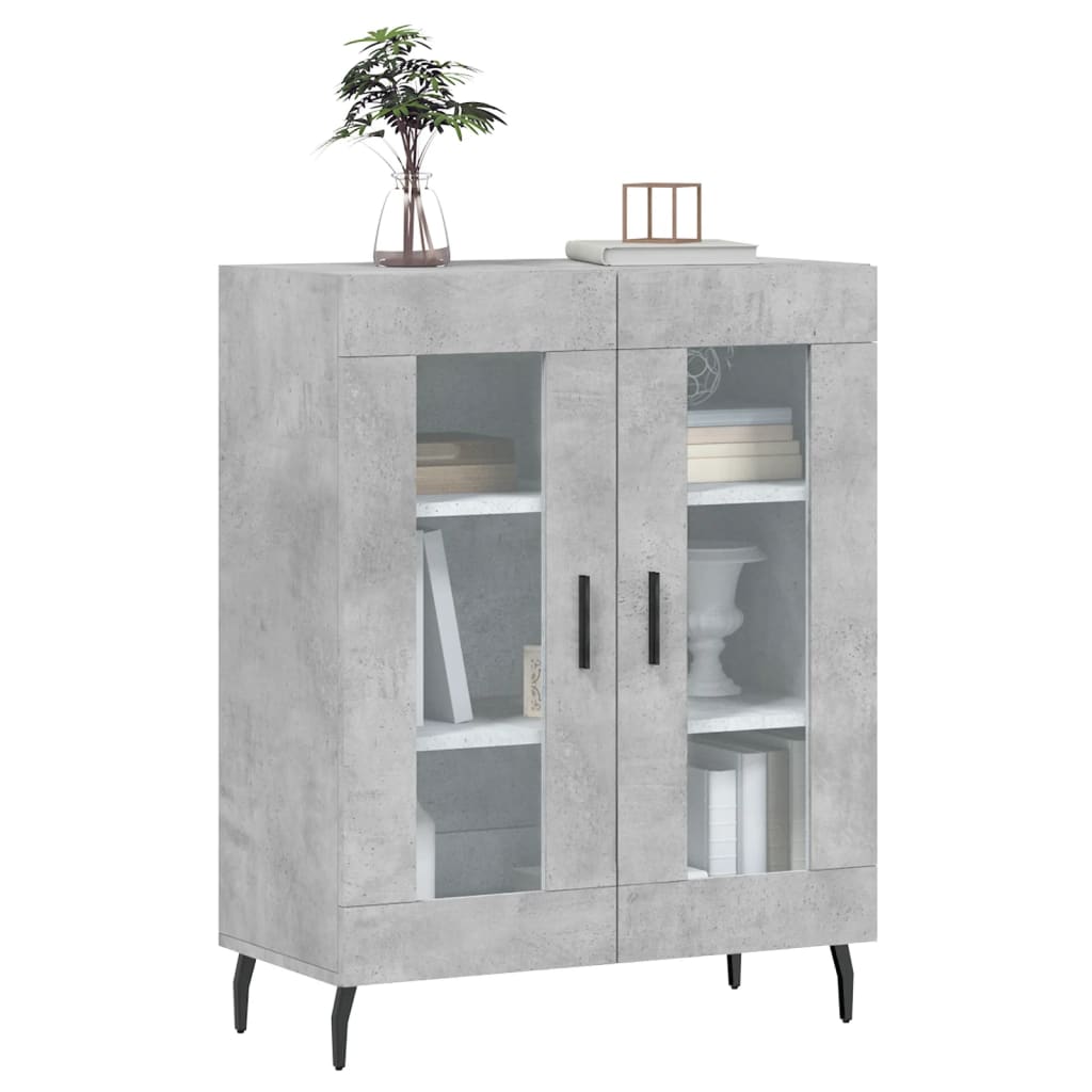 vidaXL Szafka, szarość betonu, 69,5x34x90 cm, materiał drewnopochodny