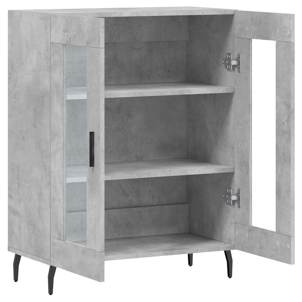 vidaXL Szafka, szarość betonu, 69,5x34x90 cm, materiał drewnopochodny