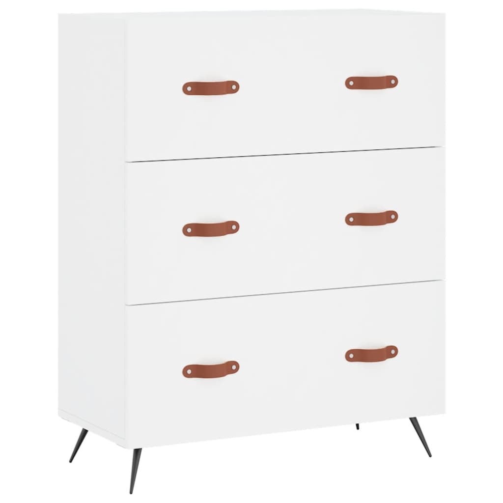 vidaXL Komoda, biała, 69,5x34x90 cm, materiał drewnopochodny