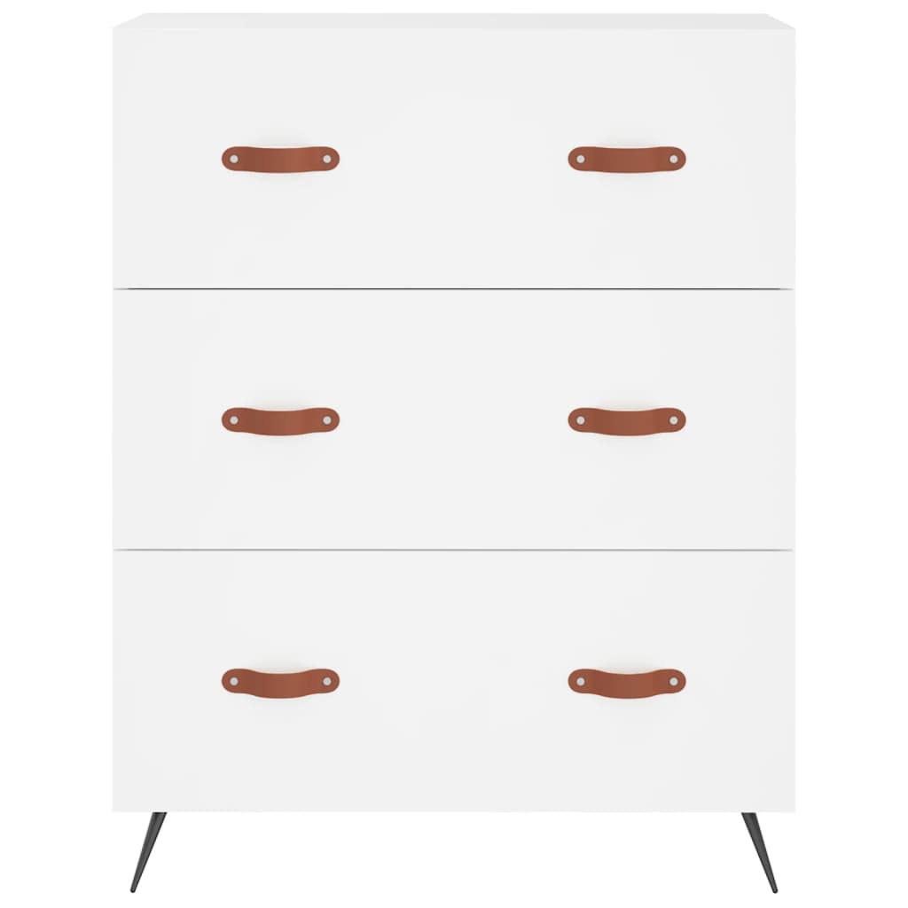 vidaXL Komoda, biała, 69,5x34x90 cm, materiał drewnopochodny
