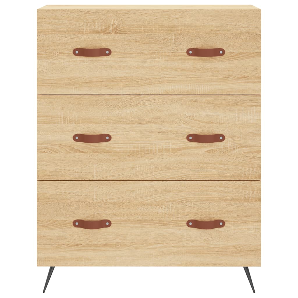 vidaXL Komoda, dąb sonoma, 69,5x34x90 cm, materiał drewnopochodny