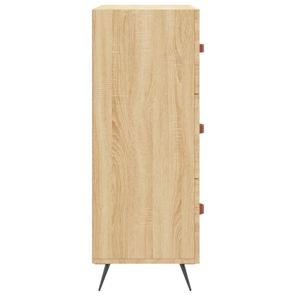 vidaXL Komoda, dąb sonoma, 69,5x34x90 cm, materiał drewnopochodny