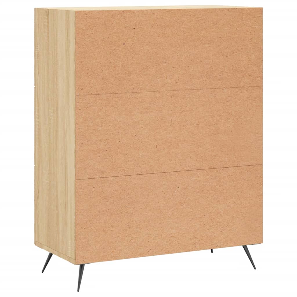 vidaXL Komoda, dąb sonoma, 69,5x34x90 cm, materiał drewnopochodny