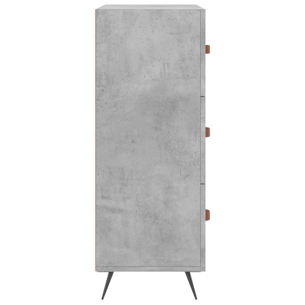 vidaXL Komoda, szarość betonu, 69,5x34x90 cm, materiał drewnopochodny