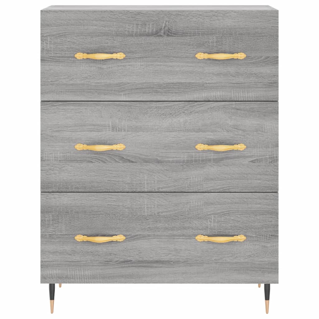 vidaXL Szafka, szary dąb sonoma, 69,5x34x90cm, materiał drewnopochodny