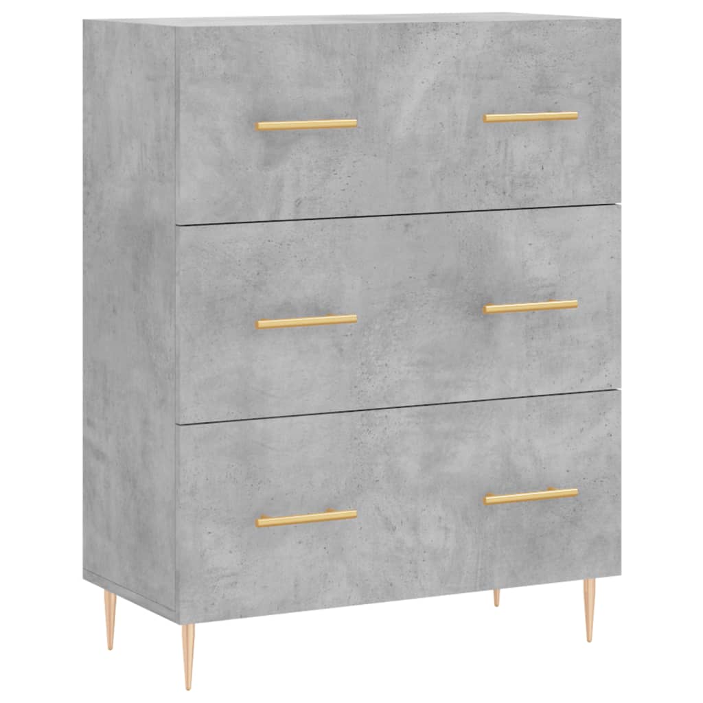 vidaXL Szafka, szarość betonu, 69,5x34x90 cm, materiał drewnopochodny