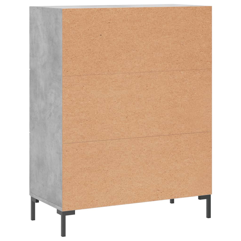 vidaXL Szafka, szarość betonu, 69,5x34x90 cm, materiał drewnopochodny