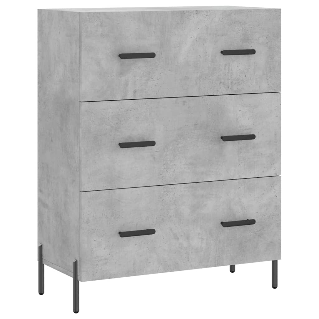 vidaXL Szafka, szarość betonu, 69,5x34x90 cm, materiał drewnopochodny