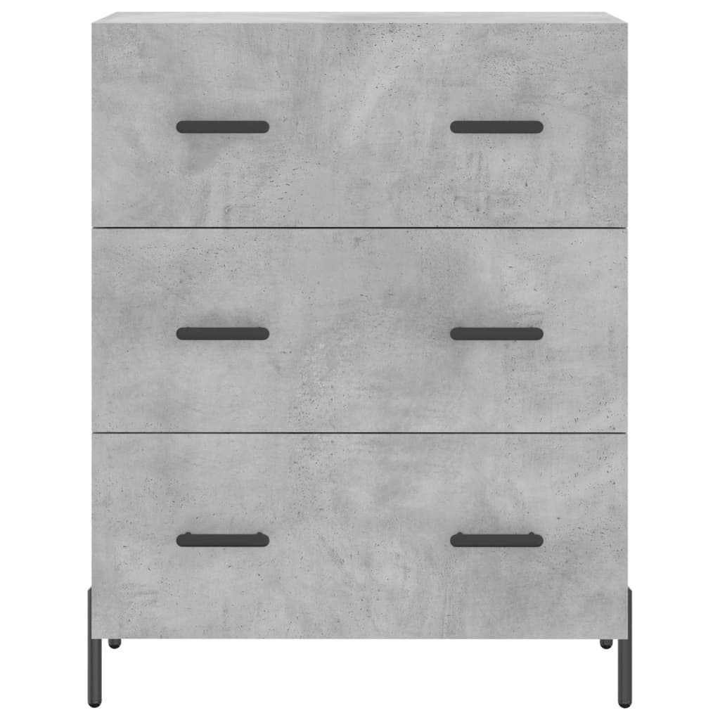 vidaXL Szafka, szarość betonu, 69,5x34x90 cm, materiał drewnopochodny