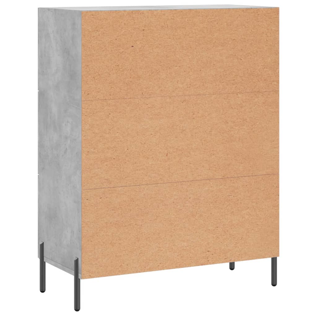 vidaXL Szafka, szarość betonu, 69,5x34x90 cm, materiał drewnopochodny