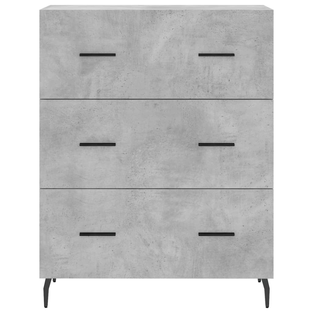 vidaXL Szafka, szarość betonu, 69,5x34x90 cm, materiał drewnopochodny