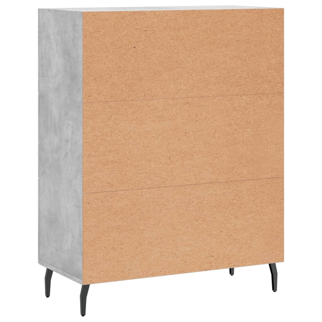 vidaXL Szafka, szarość betonu, 69,5x34x90 cm, materiał drewnopochodny