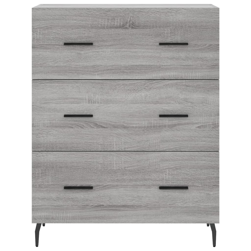 vidaXL Szafka, szary dąb sonoma, 69,5x34x90cm, materiał drewnopochodny