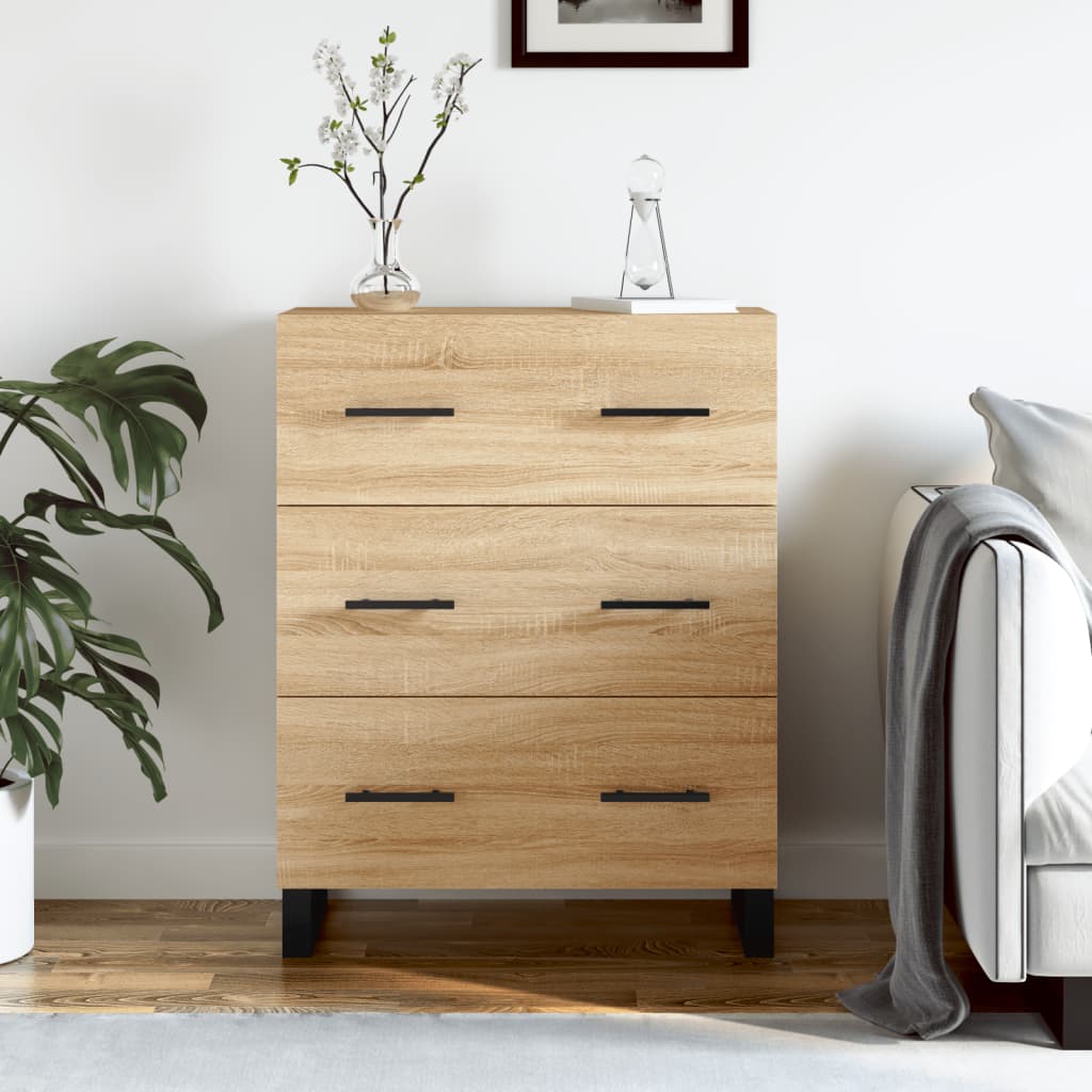 vidaXL Szafka, dąb sonoma, 69,5x34x90 cm, materiał drewnopochodny