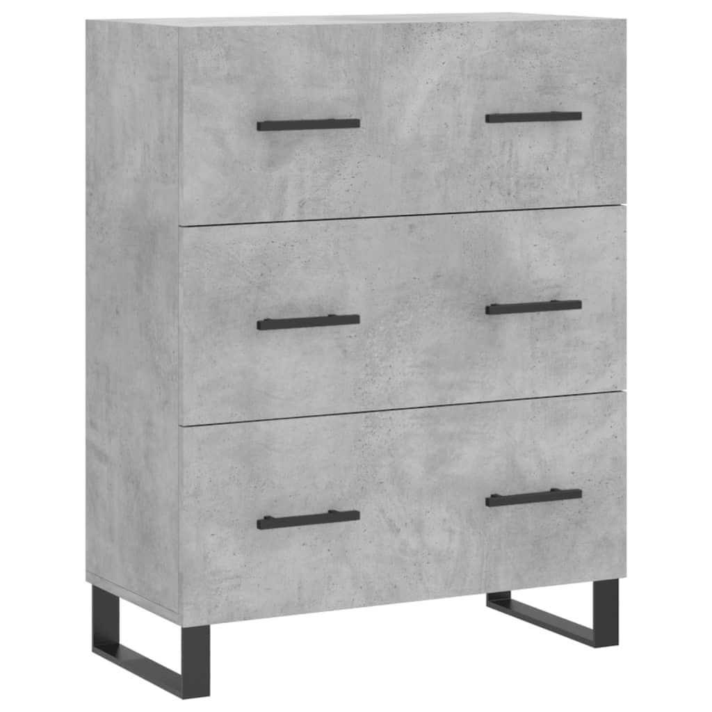 vidaXL Szafka, szarość betonu, 69,5x34x90 cm, materiał drewnopochodny