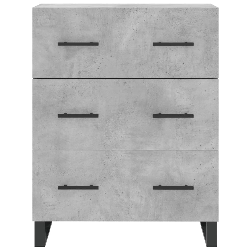 vidaXL Szafka, szarość betonu, 69,5x34x90 cm, materiał drewnopochodny