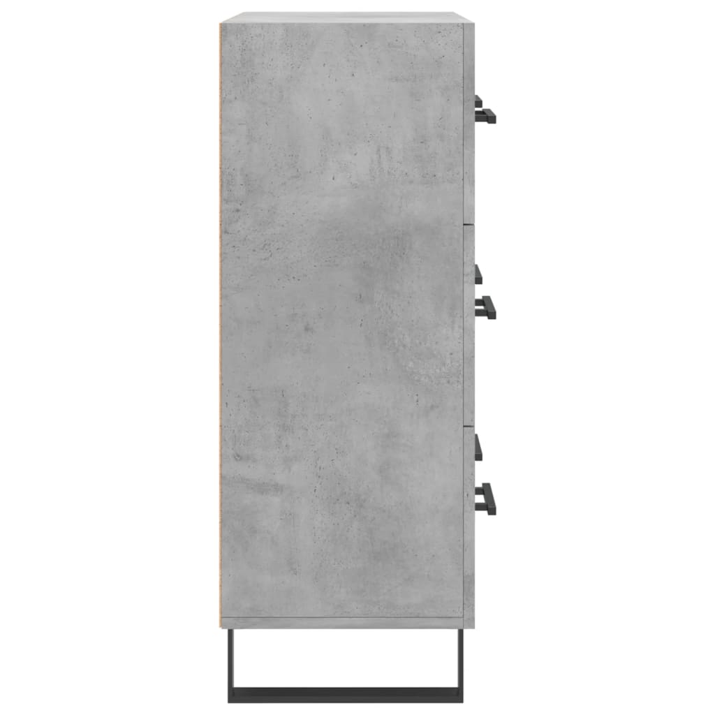 vidaXL Szafka, szarość betonu, 69,5x34x90 cm, materiał drewnopochodny