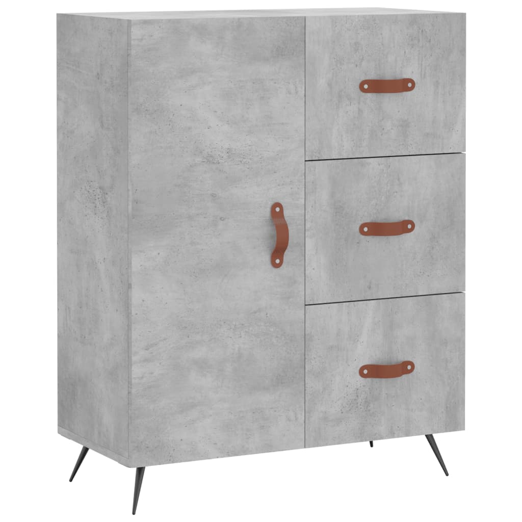 vidaXL Szafka, szarość betonu, 69,5x34x90 cm, materiał drewnopochodny