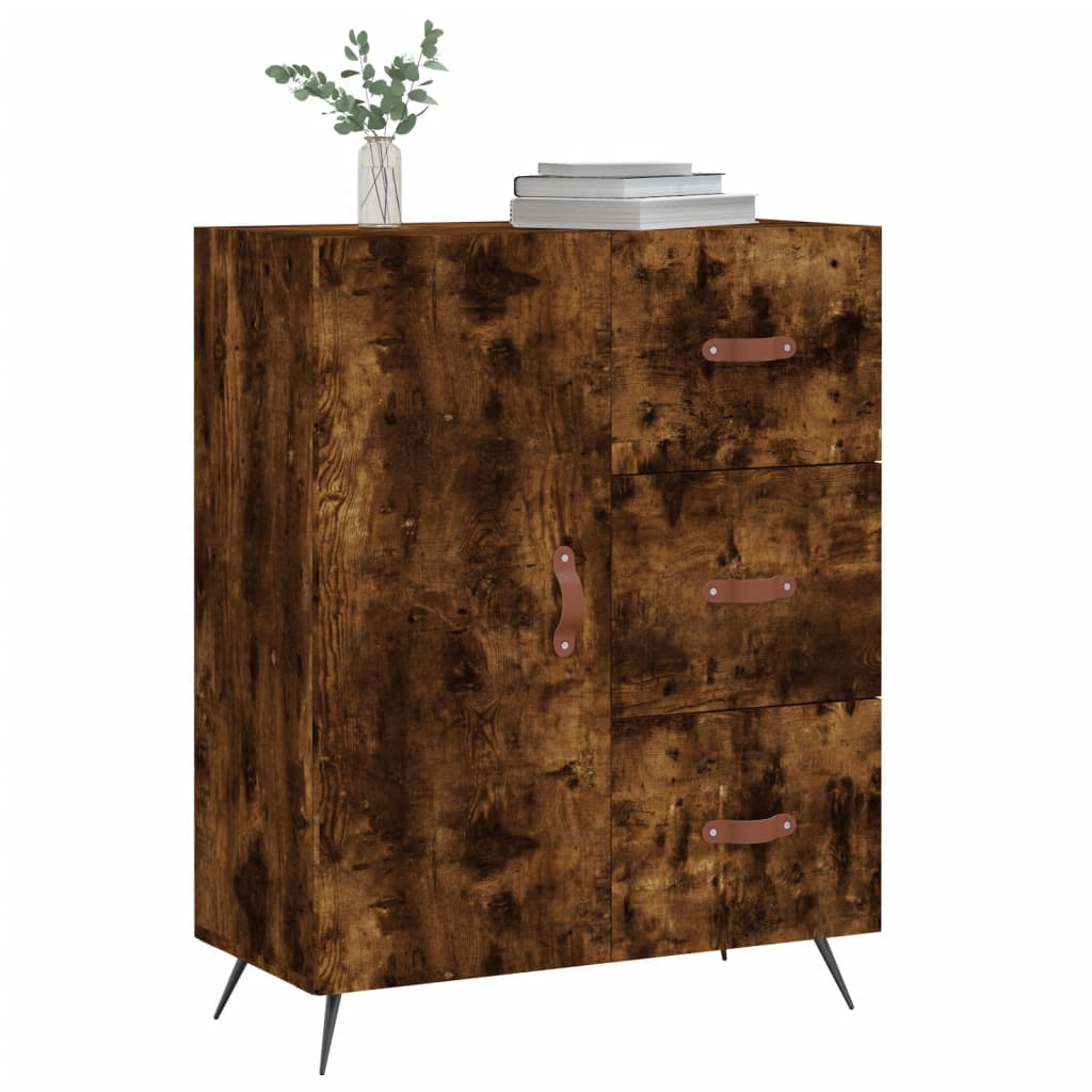 vidaXL Szafka, przydymiony dąb, 69,5x34x90 cm, materiał drewnopochodny