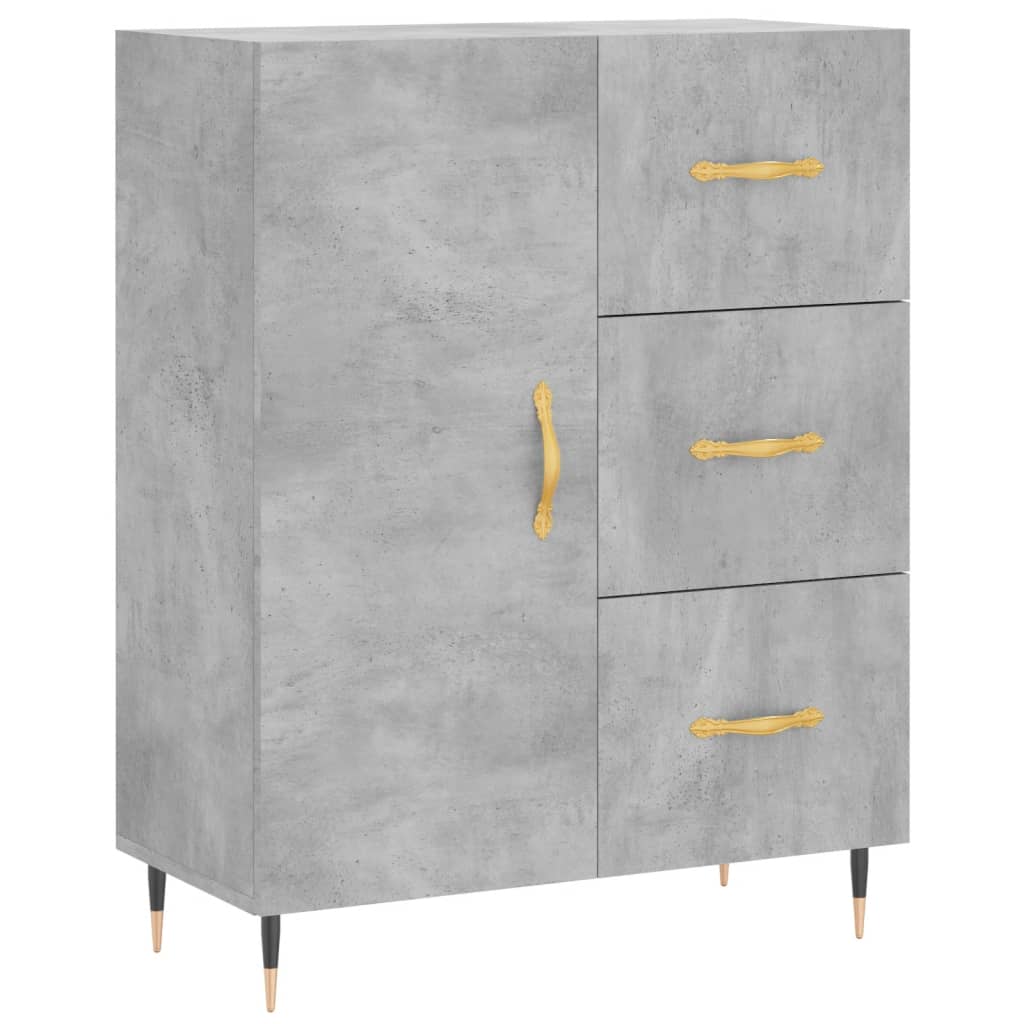 vidaXL Szafka, szarość betonu, 69,5x34x90 cm, materiał drewnopochodny